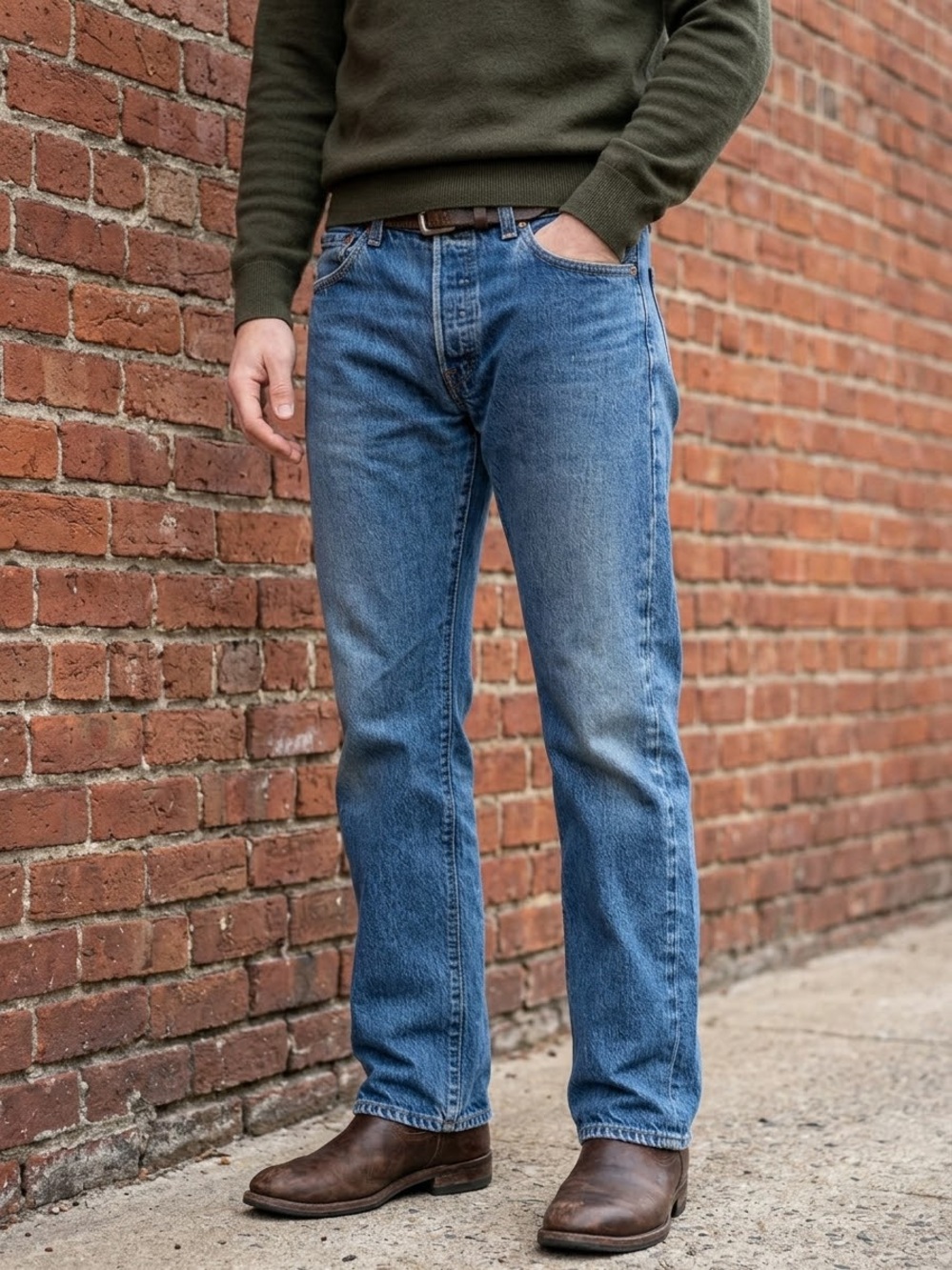 Levi’s 501 Original Fit Jeans Men’s 33x34 Medium Wash Button Fly Straight Leg